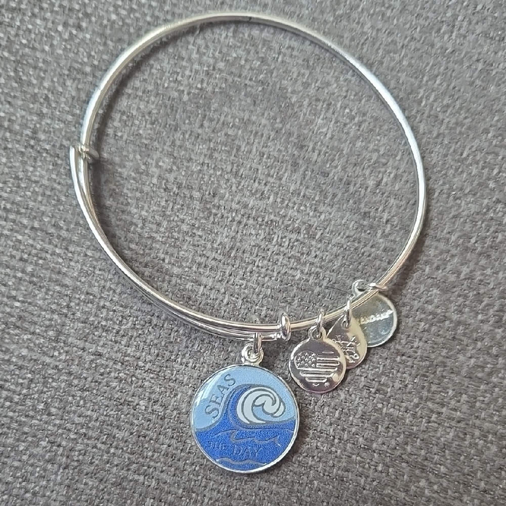 SEAS THE DAY ALEX AND ANI BANGLE Charm Bracelet Silver